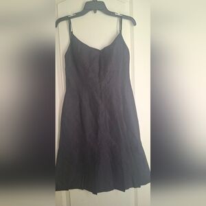 Calvin klein Pleated black minidress sz 4 goth grunge whimsigoth Academia Formal